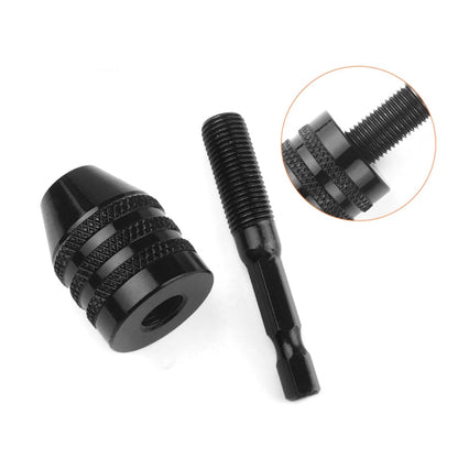 Quick-Change Hex Shank Drill Chuck Adapter Self-Centering 0.3-6.5mm Three-Jaw Drill Bit Holder for Electric Rotary Tools