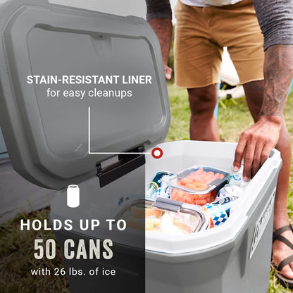 Coleman Classic Series Insulated Portable Wheeled Cooler, Leak-Resistant Outdoor Hard Cooler Keeps Ice up to 5 Days, 65-Quart