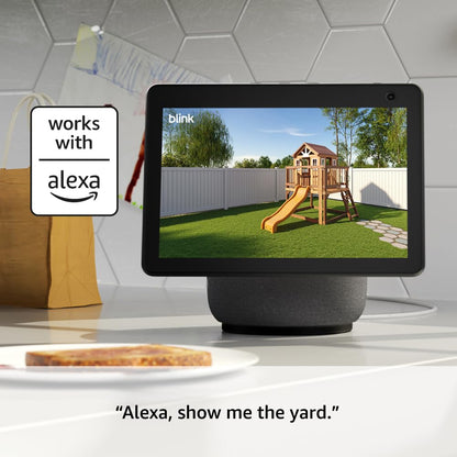 Blink Outdoor 4 – Wireless smart security camera, two-year battery life, 1080p HD day and infrared night live view, two-way talk. Sync Module Core included – 2 camera system