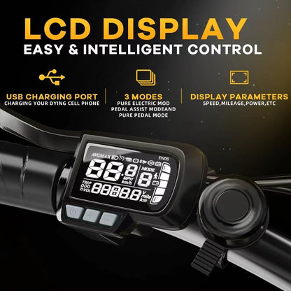 1000W Folding Electric Bike, 48V 20AH Large Removable Battery E Bike, 30+MPH, 80 Miles Max Range, 20" Fat Tire Electric Bike for Adults, Adult Electric Bicycles for Long Commutes-White Soft Saddle