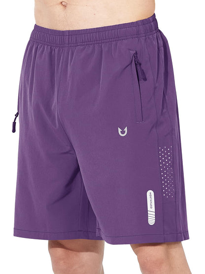 NORTHYARD Men's Athletic Running Shorts Quick Dry Workout Shorts 7"/ 5"/ 9" Lightweight Sports Gym Basketball Tennis Hiking Exercise Purple 2XL