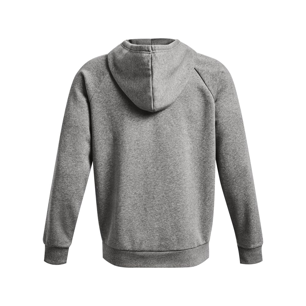 Under Armour Men's Rival Fleece Full Zip Hoodie, (025) Castlerock Light Heather / / White, Medium