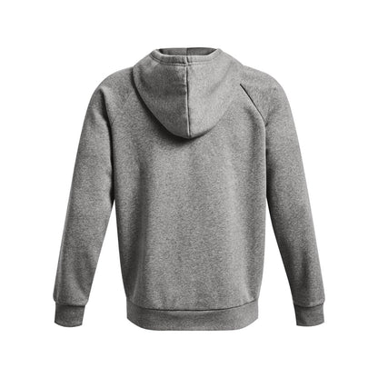 Under Armour Men's Rival Fleece Full Zip Hoodie, (025) Castlerock Light Heather / / White, Medium
