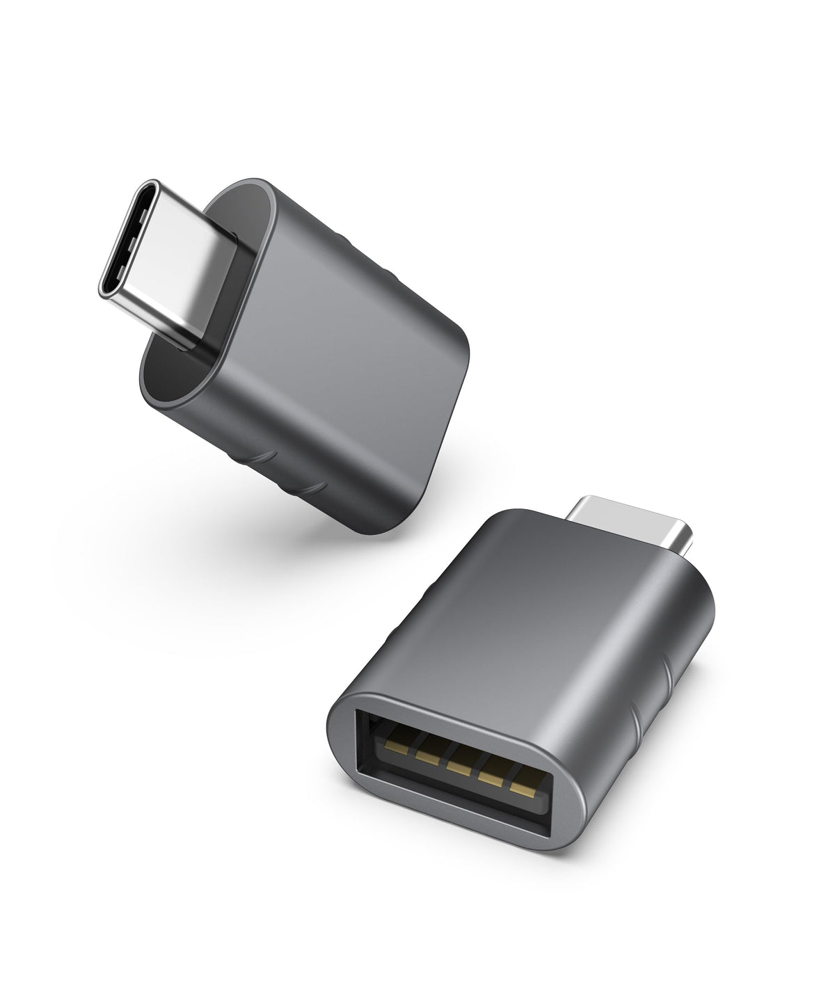 Syntech USB C to USB Adapter Pack of 2, USB 3.0 Female to Thunderbolt 4/3 Adapter Compatible with MacBook Pro Air 2024, Surface, iPad, iPhone, Galaxy Notebook, XPS and More Type C Devices, Space Grey