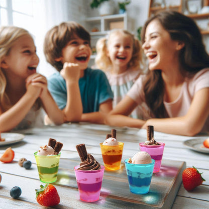 Party Essentials Hard Plastic 2-Ounce Shot/Shooter Glasses, 40-Count, Assorted Neon