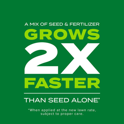 Scotts Turf Builder Rapid Grass Sun & Shade Mix, Combination Seed and Fertilizer, Grows Green Grass in Just Weeks, 5.6 lbs.