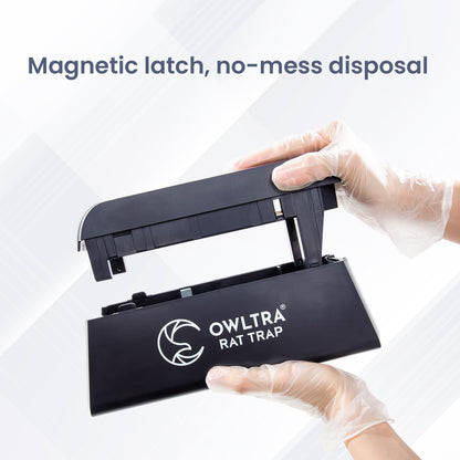 OWLTRA OW-1 Indoor Electric Rat Trap 2PCS, Instant Kill Rodent Zapper with Pet Safe Trigger, Black