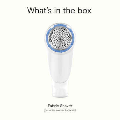 Conair Fabric Shaver and Lint Remover, Battery-Operated Portable Clothes Shaver with 3 Settings, Fuzz Remover for Sweaters, Clothing and Furniture, Large 2-Inch Shaving Head, White