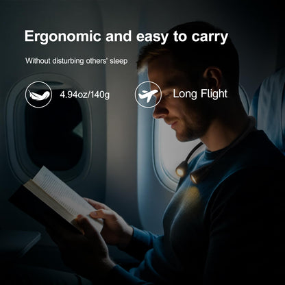 LED Rechargeable Neck Reading Light， Suitable for Reading Books with 3 Color Temperatures, 90 Hour Long-Lasting Recharging Lamp, Ergonomic, Suitable for Reading, Weaving, and Repairing