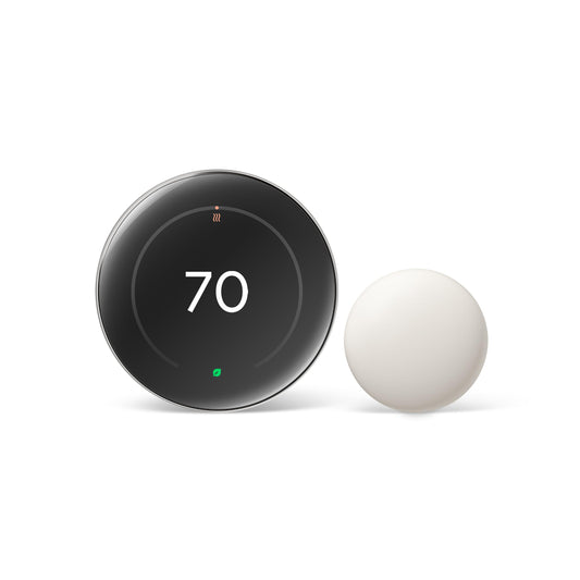 Google Nest Learning Thermostat (4th gen) + Nest Temperature Sensor (2nd gen) - Silver