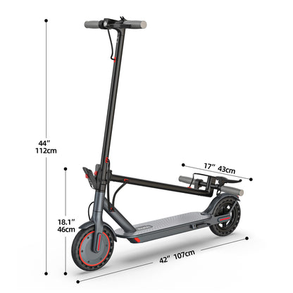 Electric Scooter Adults, Powerful 350W E-Scooter, Max 19 Mph & 15-19 Miles Range Scooters, Folding Scooters with 8.5" Solid Tires, Commuting Scooter Kick Scooter with APP Control (JS03-21Miles-350W)