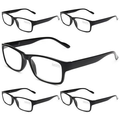 Gaoye Professional Reading Glasses for All Day - Computer Readers with Blue Light Protection - Value Pack