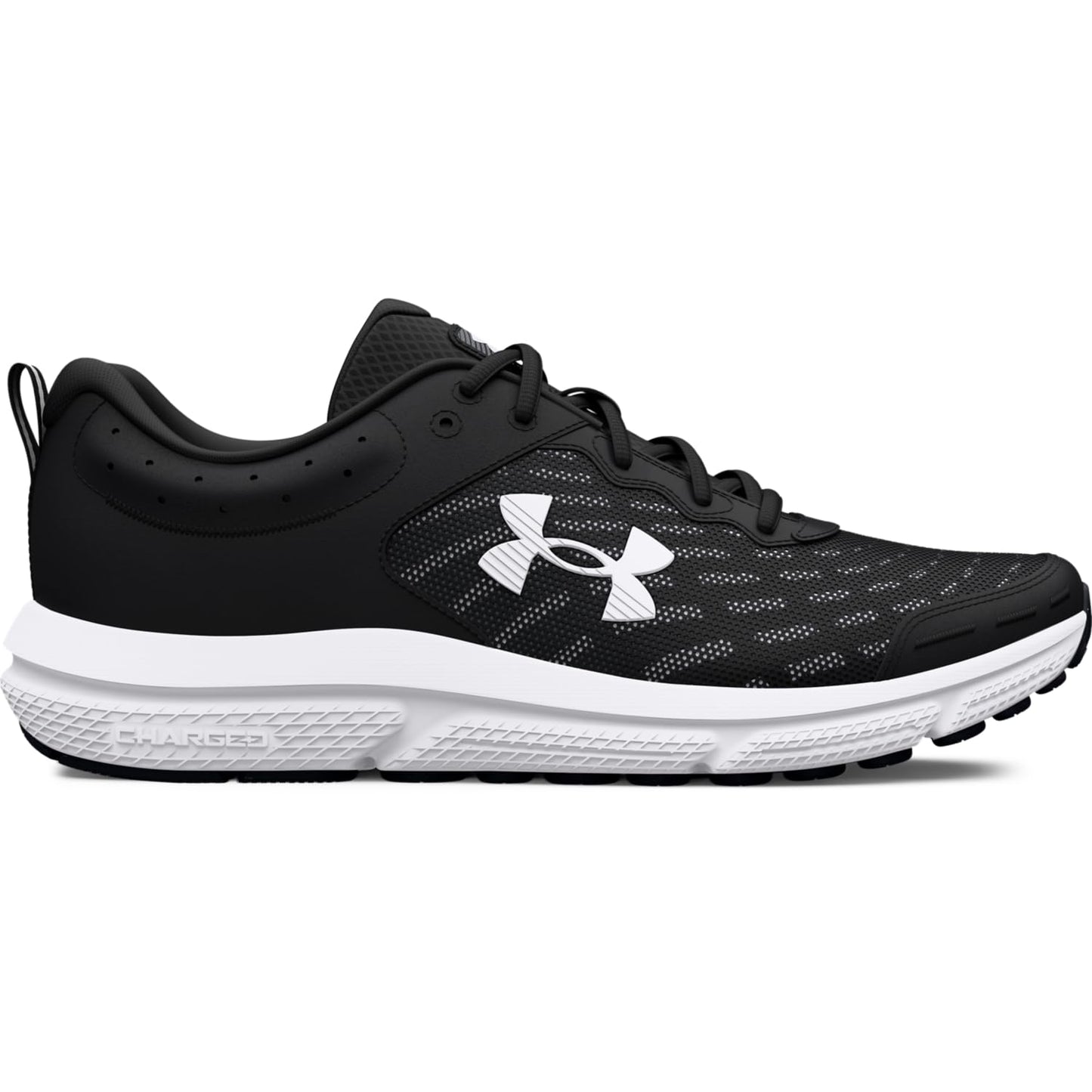 Under Armour Men's Charged Assert 10, (001) Black/Black/White, 10, US