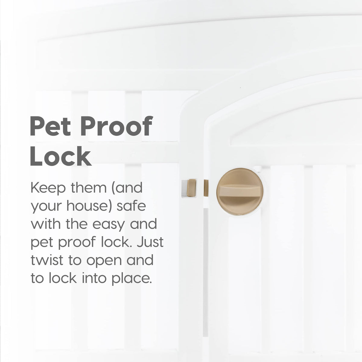 IRIS USA 24" 4-Panel Pet Dog Puppy Playpen with Door, for Puppies and Small Dogs, Keep Pets Secure, Easy Assemble, Fold It Down, Easy Storing, Customizable, White