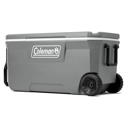 Coleman Classic Series Insulated Portable Wheeled Cooler, Leak-Resistant Outdoor Hard Cooler Keeps Ice up to 5 Days, 100-Quart
