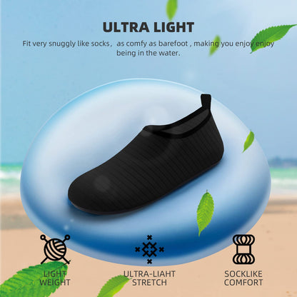 Water Shoes for Women Men Vacation Essentials Travel Accessories Must Haves Beach Fashion Wear Kayak Necessities Trip Boat Fish Item Swim Socks Adult Youth Size 7-8 Women/6-7 Men
