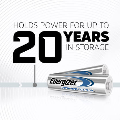 Energizer AA Batteries, Ultimate Lithium Double A Battery, 8 Count