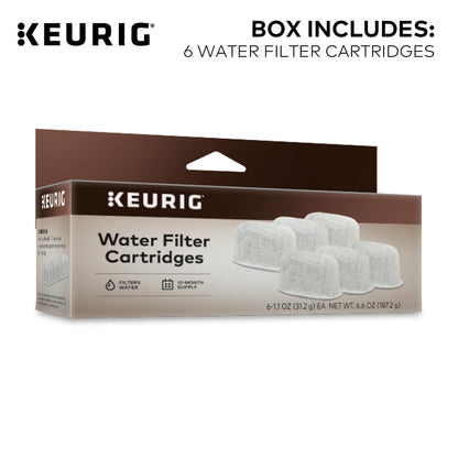 Keurig Water Filter Refill Cartridges, Replacement Water Filter Cartridges, Compatible with 2.0 K-Cup Pod Coffee Makers, 6 Count