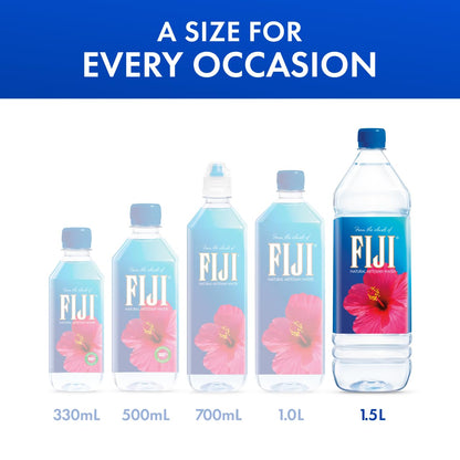 FIJI Natural Artesian Bottled Water 1.5 Liters / 50.7 Fl Ounce (Pack of 12) - 100% Natural Electrolytes