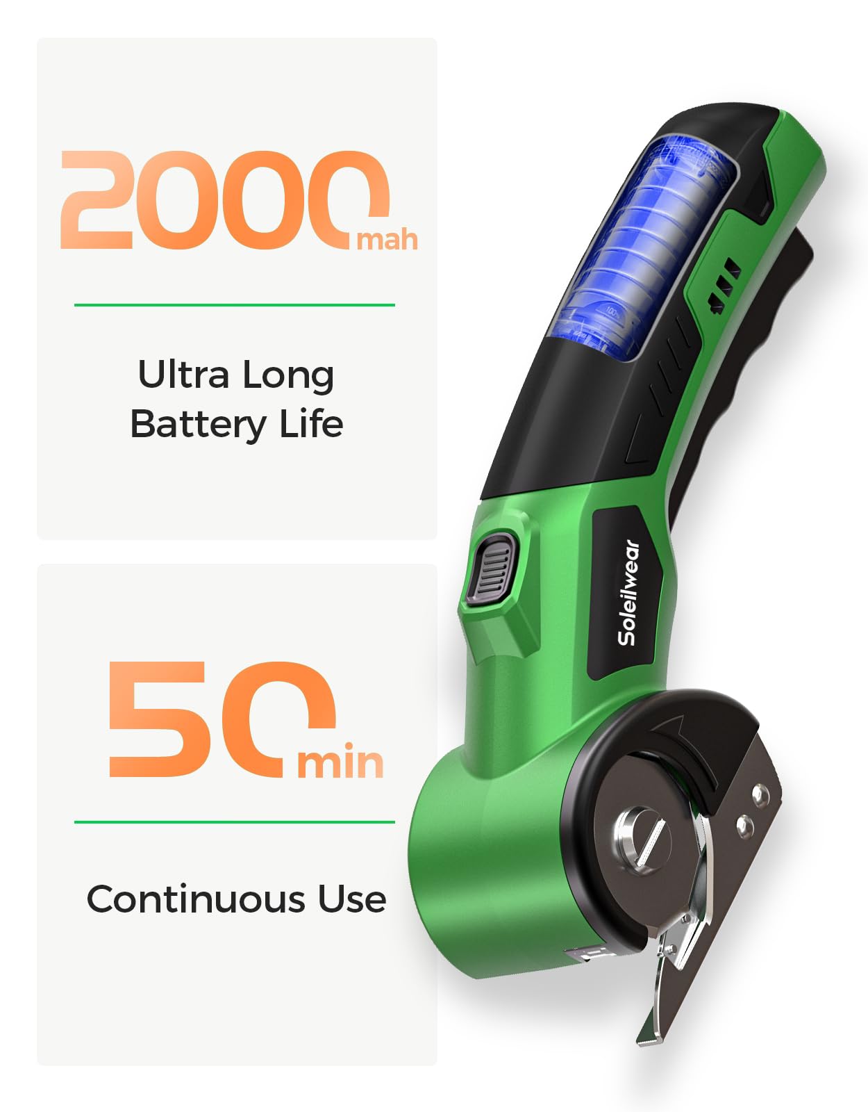 Cardboard Cutter, Rechargeable Cordless Electric Scissors, 4V Upgrade Motor Electric Box Cutter with 2 Blades, Safety Lock & LED Light, Powerful Cutting for Cardboard Box, Plastic, Leather