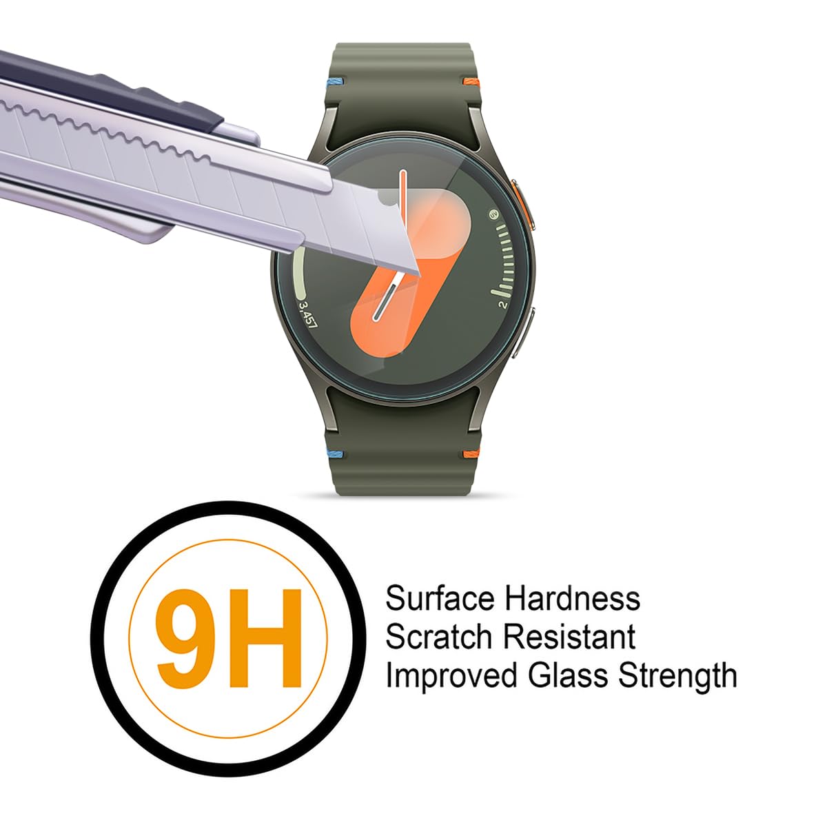 Supershieldz (3 Pack) Designed for Samsung Galaxy Watch 7, 6, 5, 4 (40mm) / Watch FE (40mm) Tempered Glass Screen Protector, Anti Scratch, Bubble Free