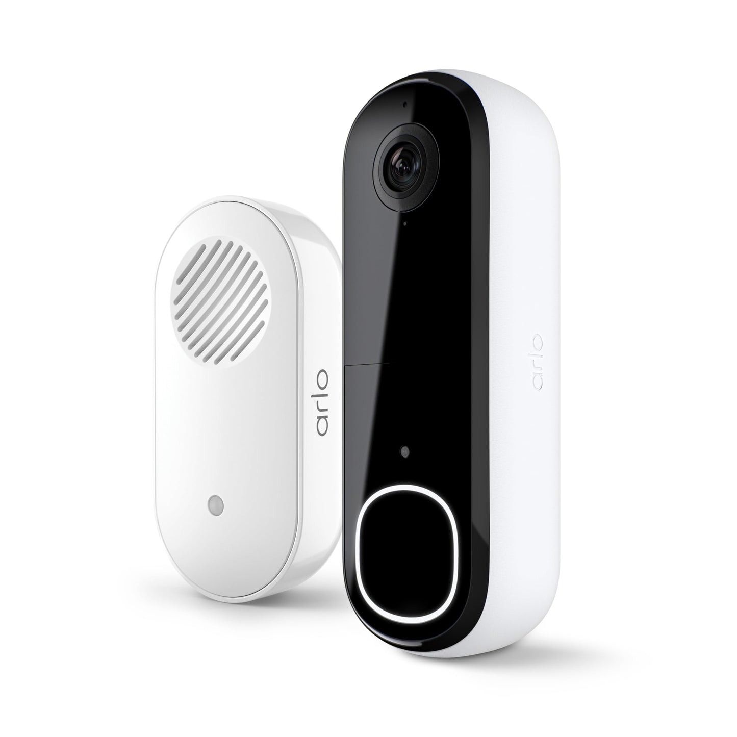 Arlo Video Doorbell 2K 2nd Generation & Chime 2 Bundle, 2K Doorbell Camera, 2-Way Audio, Package Detection, Motion Detection and Alerts, Built-in Siren, Night Vision, AVDK4001-100CNS, White