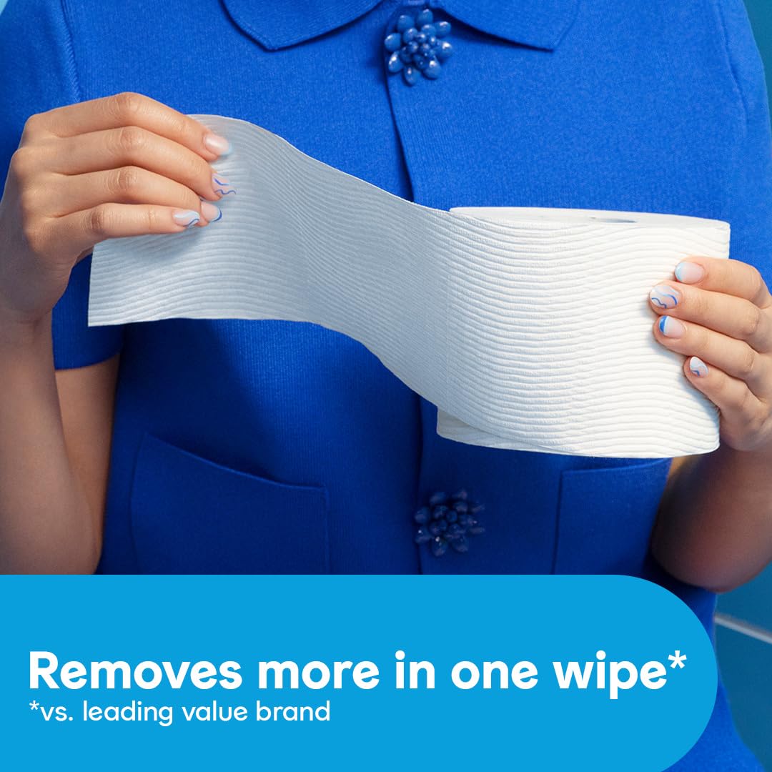 Cottonelle Ultra Clean Toilet Paper with Active CleaningRipples Texture, Strong Bath Tissue, 1-Ply, White, 24 Family Mega = 132 Regular Rolls (4 Packs of 6)