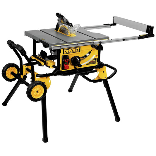 DEWALT 10-Inch Table Saw with Rolling Stand, 32-1/2-Inch Rip Capacity (DWE7491RS)