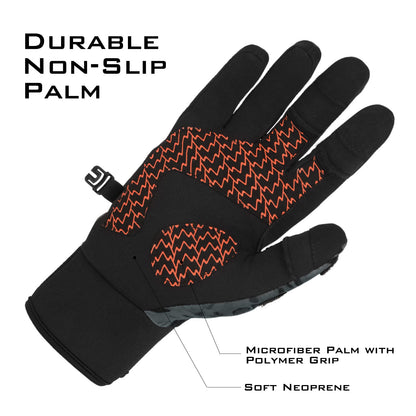 KastKing Mountain Mist Cold Weather Gloves - Ideal for Ice Fishing, Photography, or Hunting (Blackout, Large)