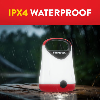 Eveready LED Camping Lantern X-250 (2-Pack), Super Bright Tent Lights, Rugged Water Resistant LED Lanterns, 100 Hour Run-time (Batteries Included), Red and Black