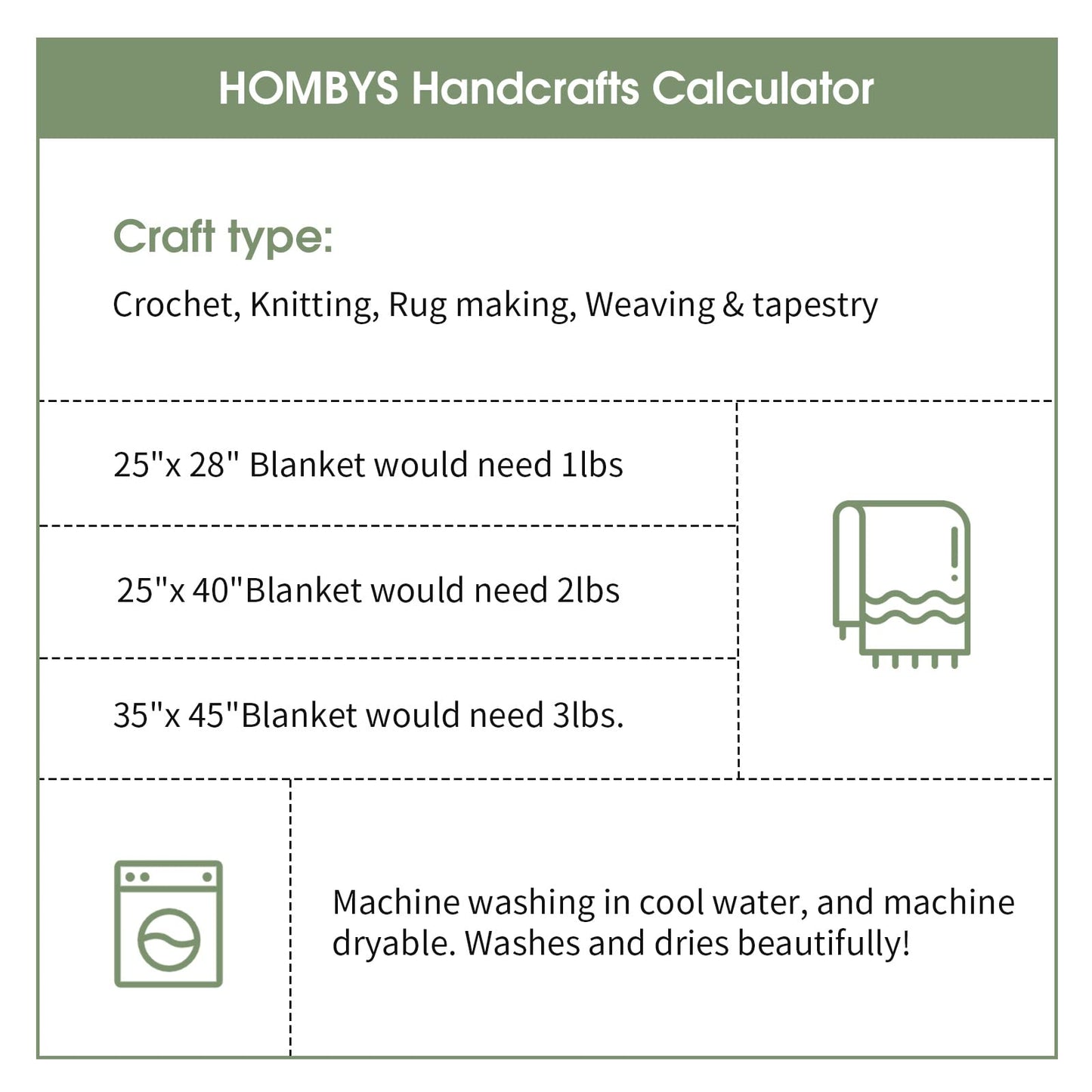 Hombys Sage Green Chunky Chenille Yarn for Crocheting and Knitting, Super Bulky Thick Fluffy Yarn for Hand Knitting Blanket, Soft Plush Yarn, 12 Jumbo Pack (27 yds, 8 oz Each Skein)