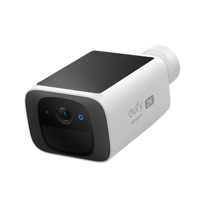 eufy Security SoloCam S220, Solar Security Camera, Wireless Security Camera Outdoor, 2K Resolution, Continuous Power, No Monthly Fee, HomeBase 3 Compatible, 2.4 GHz Wi-Fi, for Outdoor Surveillance