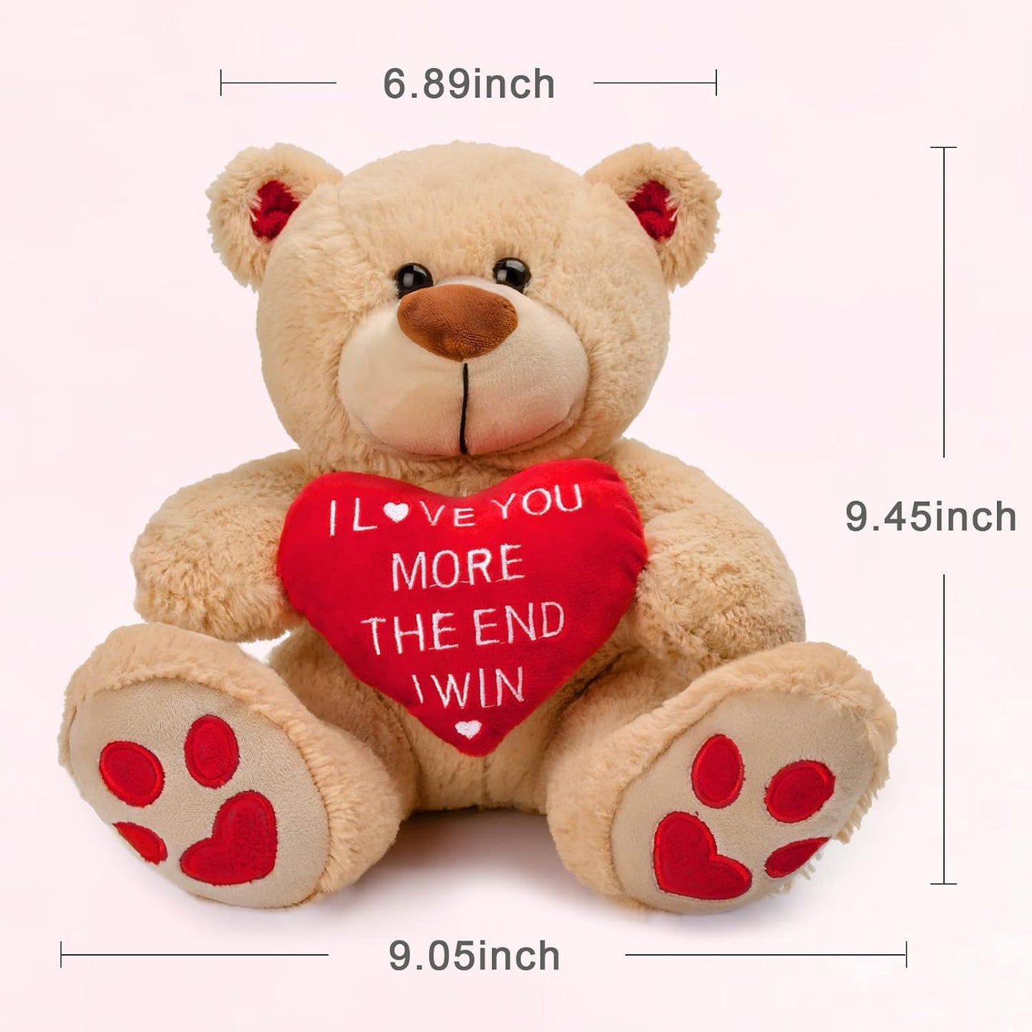 CaseTank Valentines Day Gifts for Her Kids: 10 Inches Teddy Bear Funny Cute Stuffed Animal Plush Present, Valentines Day Birthday Gifts for Him Women Girlfriend Boyfriend Wife Mom Fiancée
