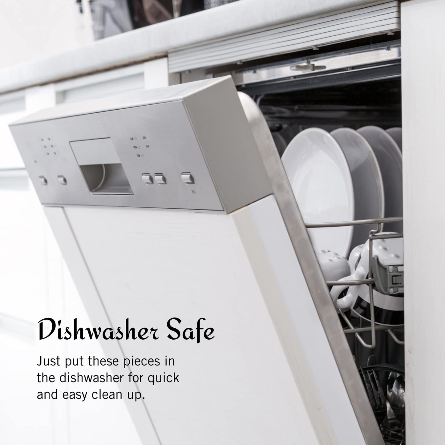 Mikasa Satin Loft 65-Piece Flatware Set for 12, 18/10 Stainless Steel Silverware with Forks, Knives, Spoons, and Serving Utensils, Durable and Elegant Design