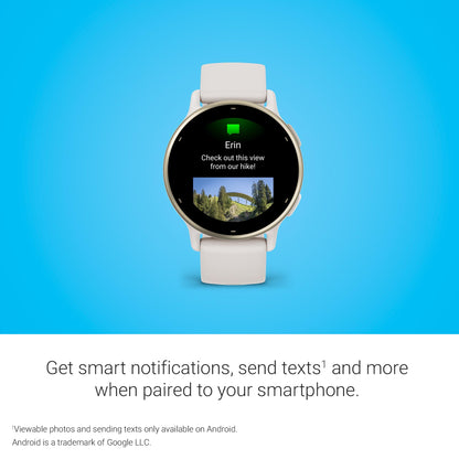 Garmin vívoactive 5, Health and Fitness GPS Smartwatch, AMOLED Display, Up to 11 Days of Battery, Ivory
