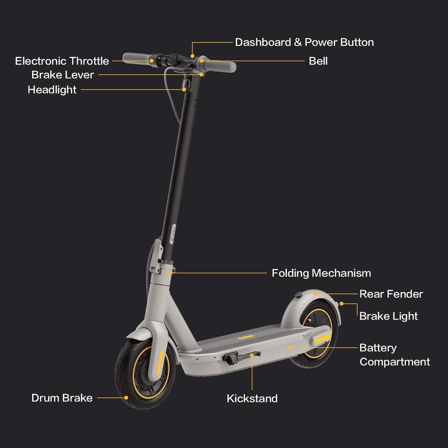 Segway Ninebot MAX G30LP Electric Kick Scooter, Up to 24.9 Miles Long-Range, 18.6 mph Top Speed, Lightweight and Foldable, UL-2272 Certified