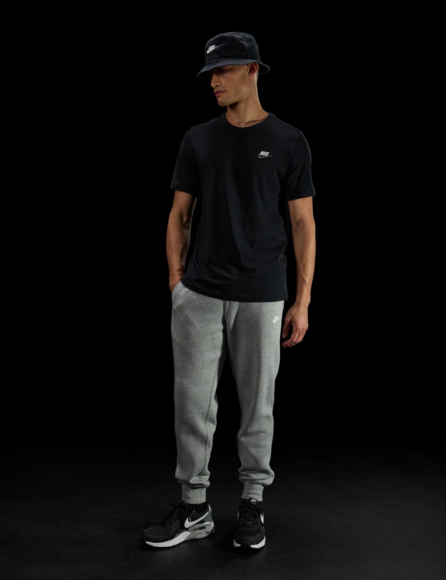 Nike Men's Air Max Excee Shoes, Black/White-Cool Grey-Wolf Grey, 11