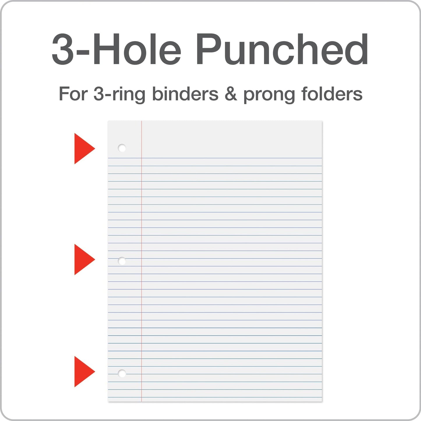 Oxford Loose Leaf Paper, 500 Sheets, College Rule Filler Notebook Paper, 8-1/2" x 11", 3-Hole Punched Fits 3-Ring Binders (62349)