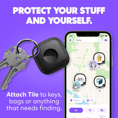 Tile by Life360 Essentials (2024) - Bluetooth Trackers & Item Locators for Keys, Wallets, Remotes & More; Easily Find All Your Things. Both iOS and Android Compatible. 4-Pack (Mates/Slim/Sticker)