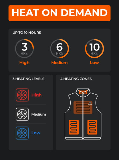 ORORO Women's Lightweight Heated Vest with Battery Pack (Black,M)