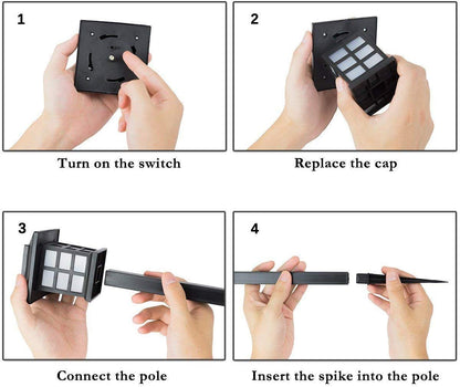 GIGALUMI Solar Outdoor Lights，8 Pack LED Solar Lights Outdoor Waterproof, Solar Walkway Lights Maintain 10 Hours of Lighting for Your Garden, Landscape, Path, Yard, Patio, Driveway