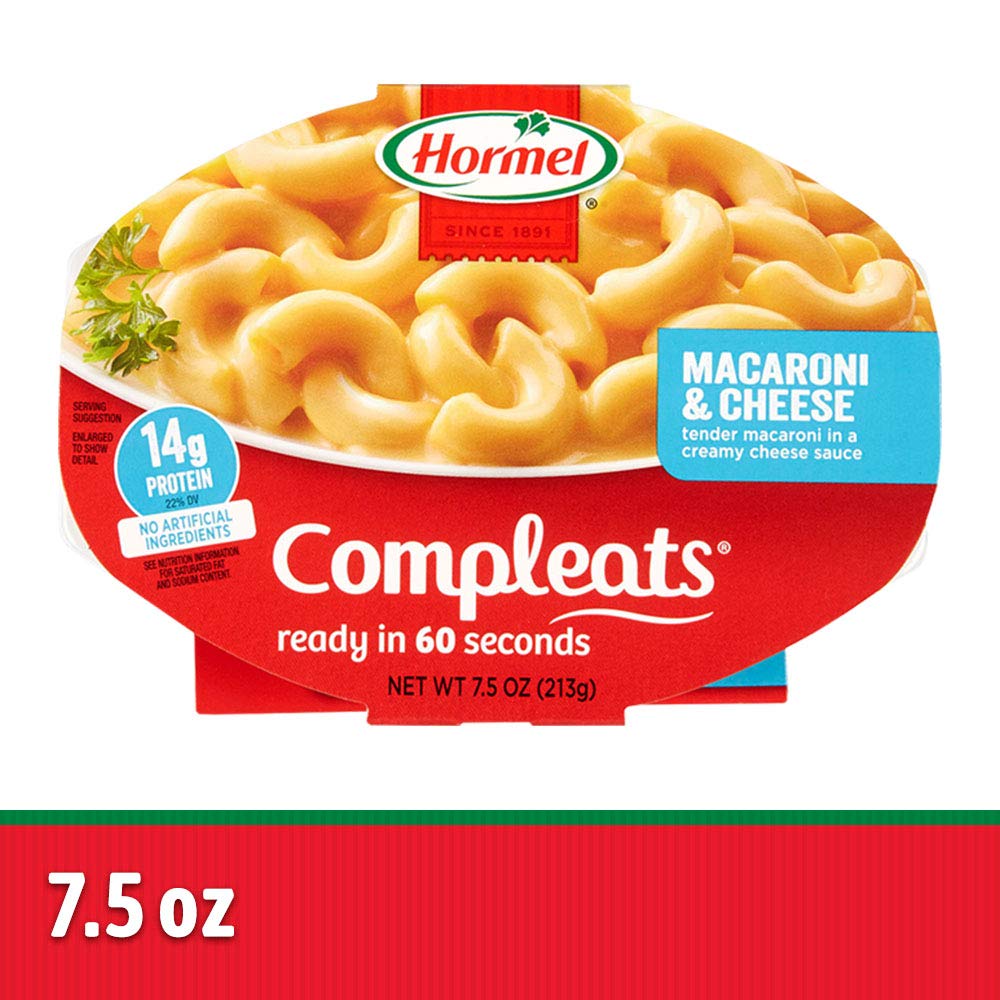 HORMEL COMPLEATS Macaroni & Cheese Microwave Tray, 7.5 Ounces (Pack of 7)