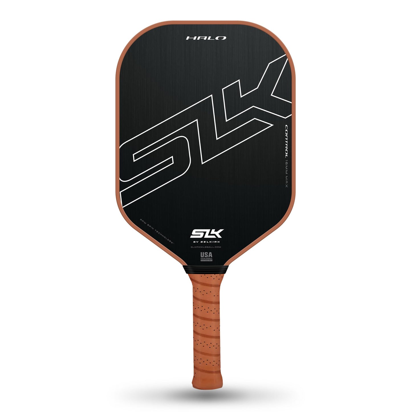 Selkirk Sport SLK Halo Control MAX Pickleball Paddle | Raw Carbon Fiber Pickleball Paddle with a Rev-Core Power Polymer Core | Designed for Ultimate Spin & Power | Black