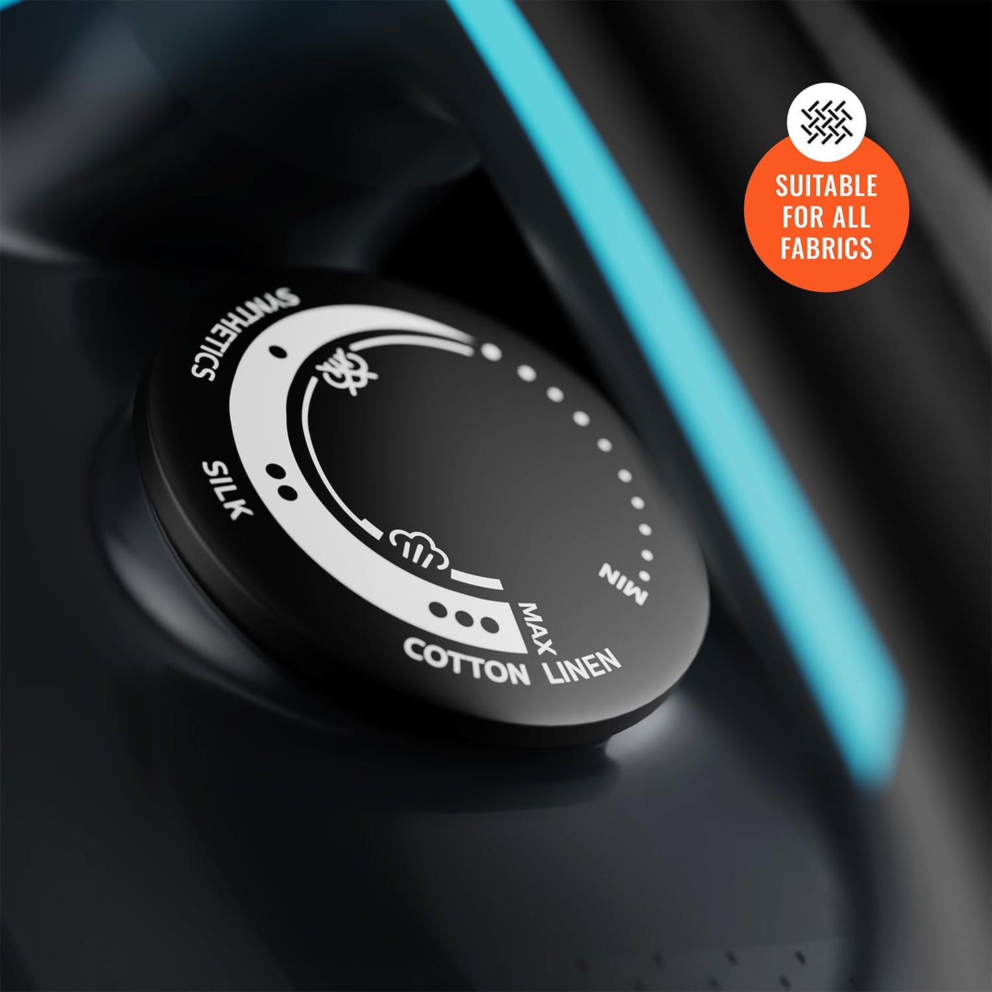 Pursteam SteamBurst+ 1750W Steam Iron, Ceramic Soleplate, Adjustable Steam, Burst of Steam, Self-Clean, Anti-Calc, Anti-Drip, Powerful & Long-Lasting Steam for All Fabrics