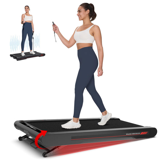 Sperax Walking Vibration Pad with Manual Incline,Under Desk Treadmill for Home,4 in 1 Vibration Plate Exercise Machine with APP,350LB Capacity
