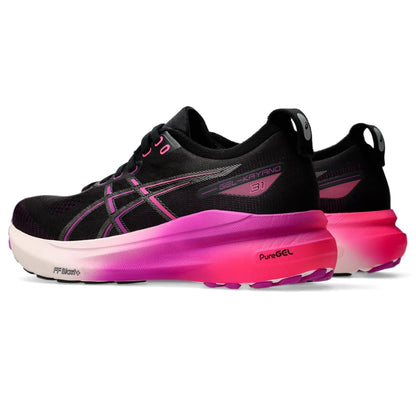 ASICS Women's Gel-Kayano 31 D Running Shoes, 8.5, Black/Bold Magenta