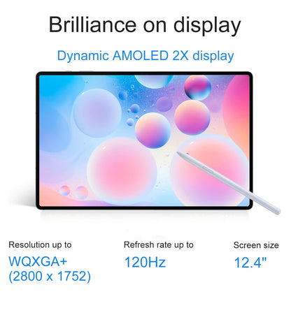 Samsung Galaxy Tab S10+ Plus, 12.4" AMOLED 2X 120Hz, 512GB Storage (256GB+256GB SD Card), Ultra-Light Android Tablet, Galaxy S Pen, AI Tools, 2K+ Touchscreen, 12GB RAM, 16-Hr Battery Life, SM-X820