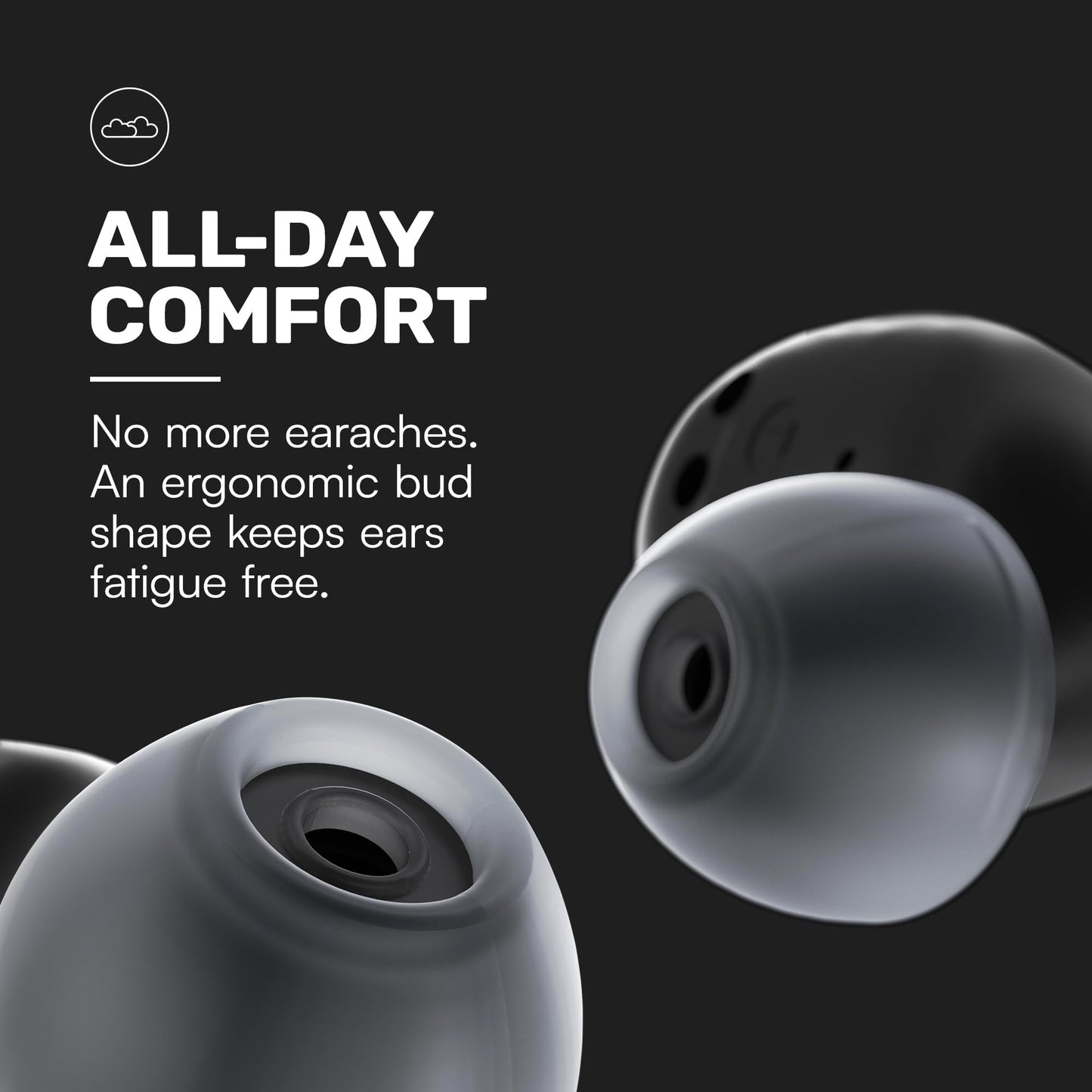 Raycon Everyday Earbuds (2024 Edition) - Bluetooth True Wireless in-Ear Buds with 32 Hours Playtime, Multpoint Technology, Extreme Comfort, and Active Noise Cancellation (Carbon Black)