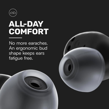 Raycon Everyday Earbuds (2024 Edition) - Bluetooth True Wireless in-Ear Buds with 32 Hours Playtime, Multpoint Technology, Extreme Comfort, and Active Noise Cancellation (Carbon Black)