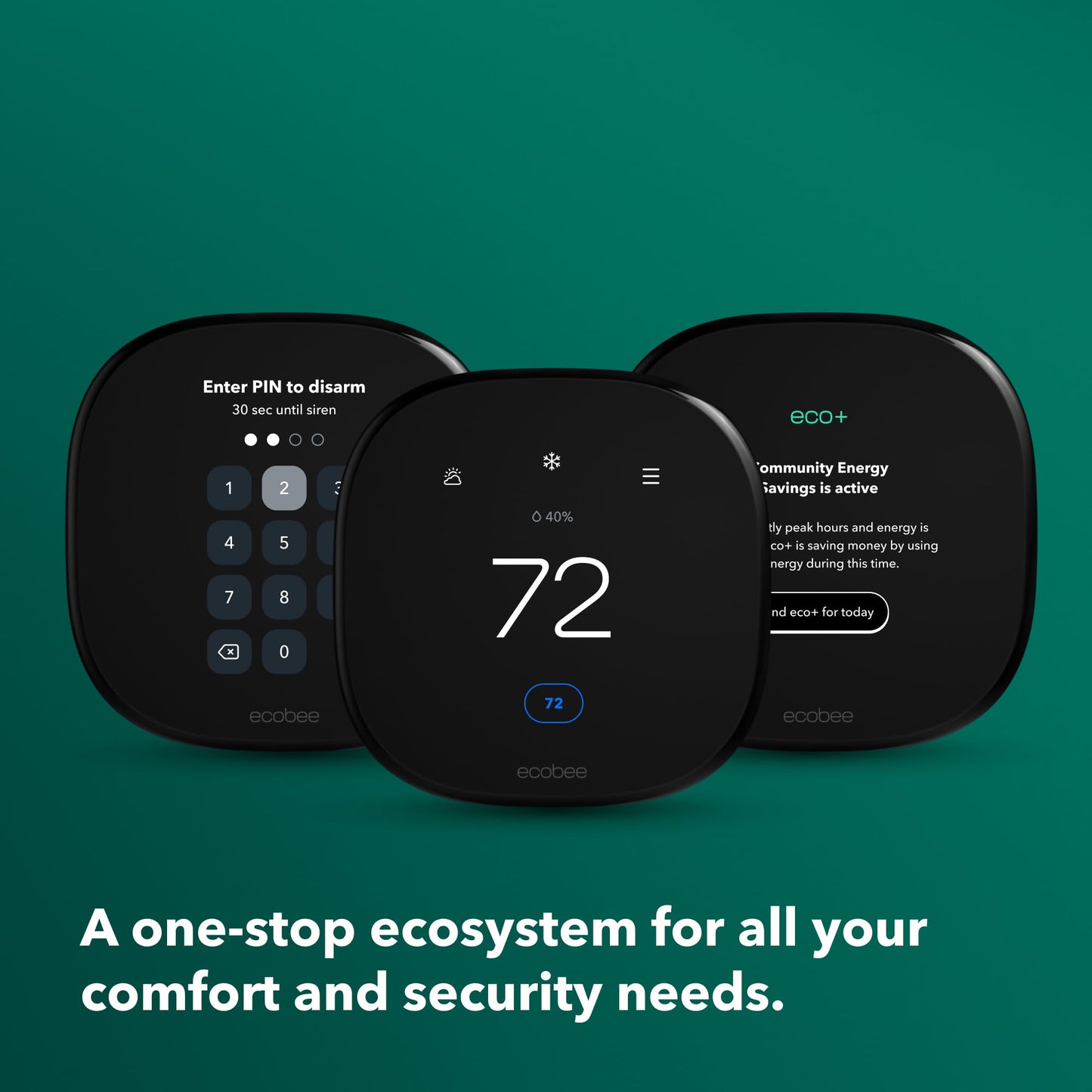 ecobee Smart Thermostat Enhanced - Programmable Wifi Thermostat - Works with Siri, Alexa, Google Assistant - Energy Star Certified - Smart Home